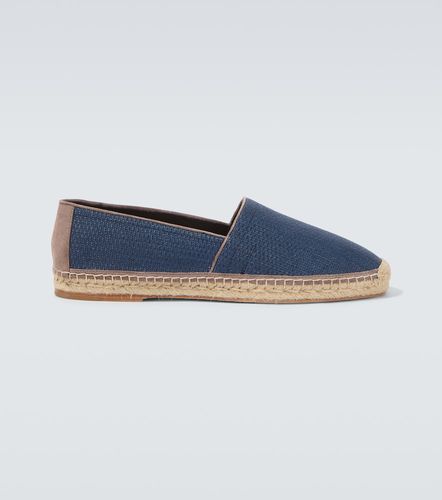 Suede-trimmed canvas espadrilles - Brunello Cucinelli - Modalova