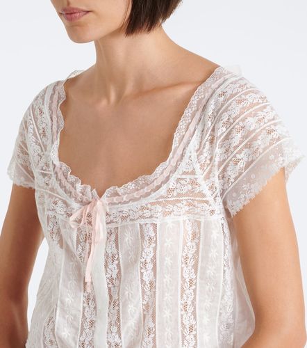 Greta embroidered lace cotton top - Doen - Modalova