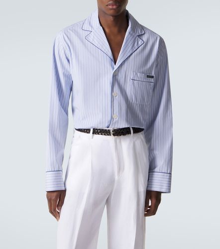 Camisa de pijama de popelín de algodón y seda a rayas - Dolce&Gabbana - Modalova