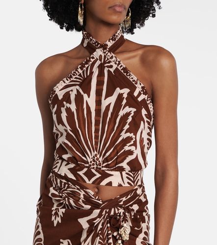 Suma printed cotton crop top - Poupette St Barth - Modalova