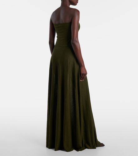 Alaia Linen-blend bustier dress - Alaia - Modalova