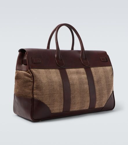 Borsa da viaggio con pelle - Brunello Cucinelli - Modalova