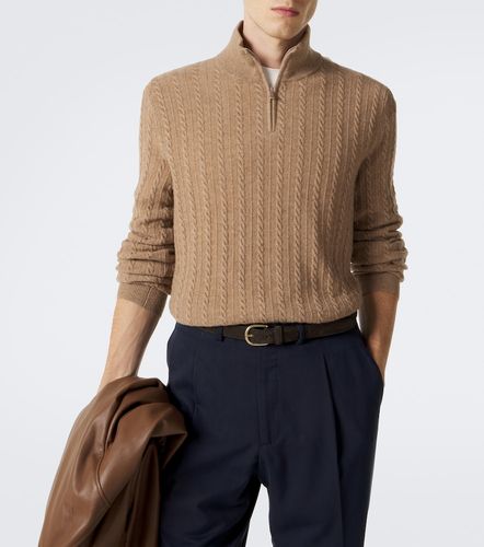 Cable-knit cashmere half-zip sweater - Fedeli - Modalova