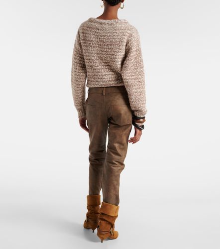 Pantalones rectos Vanel de piel - Isabel Marant - Modalova