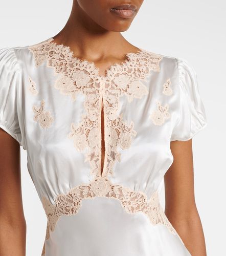 Junia lace-trimmed silk satin minidress - Doen - Modalova