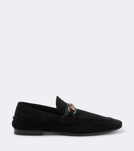 Mocasines Como de ante con Horsebit y Web - Gucci - Modalova