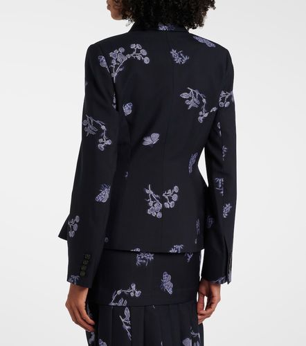 Blazer de lana y algodón en jacquard - Erdem - Modalova