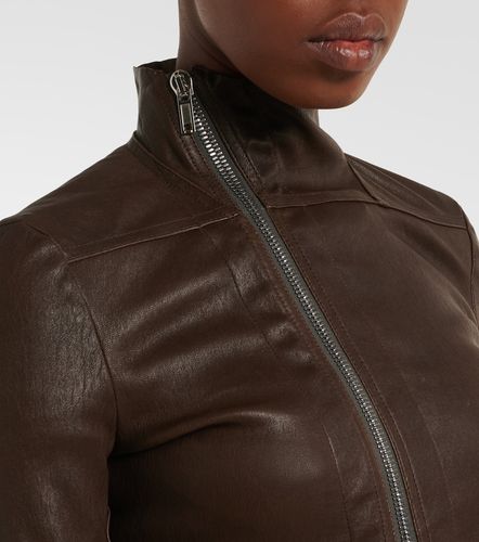 Gary leather and cotton-blend jacket - Rick Owens - Modalova
