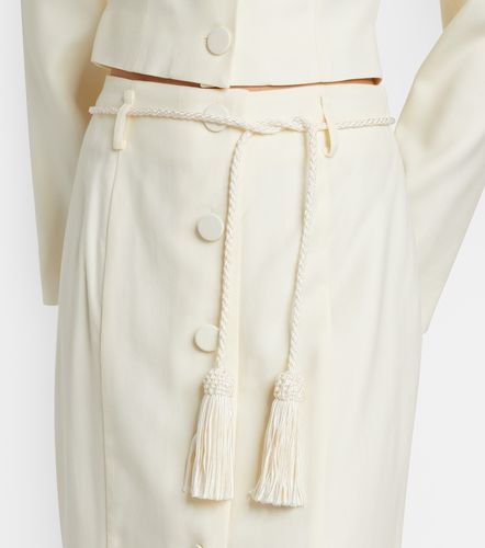 Elspeth belted wool midi skirt - Posse - Modalova