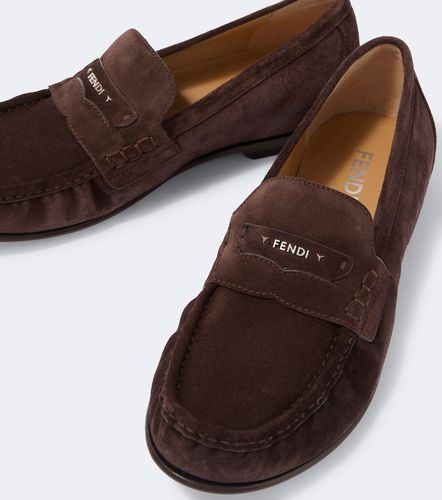 Fendi Scrunch suede penny loafers - Fendi - Modalova