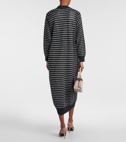 Dazzling striped cotton cardigan - Brunello Cucinelli - Modalova