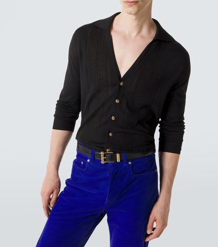 Cardigan Greca in seta e cotone - Versace - Modalova