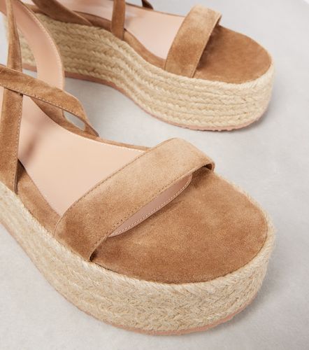 Suede-trimmed platform espadrilles - Gianvito Rossi - Modalova