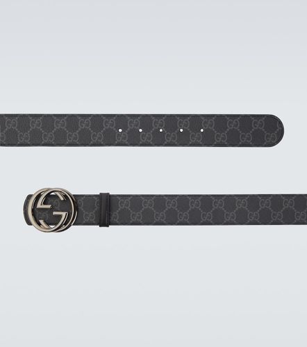 GG Canvas Interlocking G reversible leather belt - Gucci - Modalova