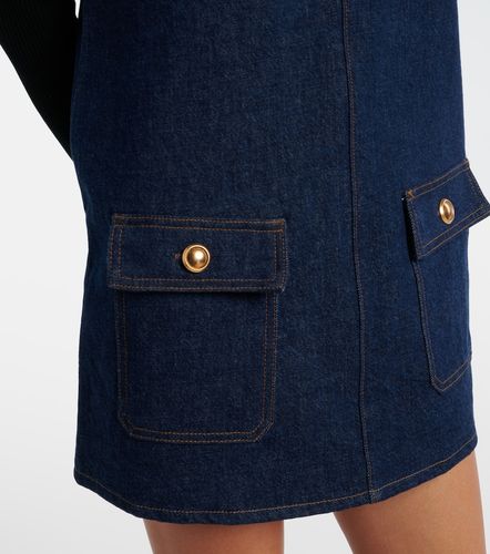 Vestido corto Pinafore de denim de algodón - Frame - Modalova