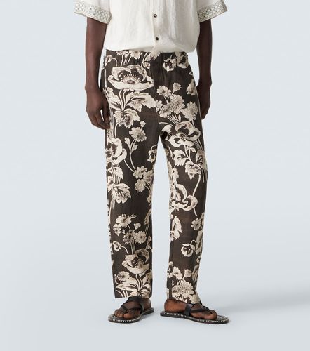 Commas Floral linen straight pants - Commas - Modalova