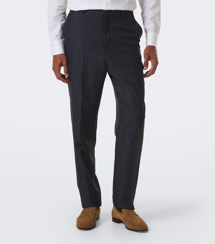 Jacquard virgin wool straight pants - Etro - Modalova