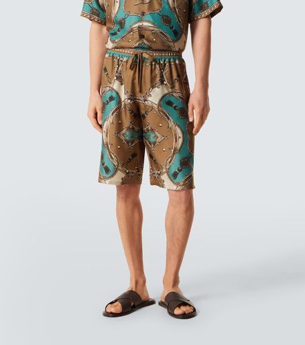 Printed silk twill shorts - Dolce&Gabbana - Modalova