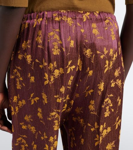 Pantaloni a gamba larga con stampa floreale - Dries Van Noten - Modalova