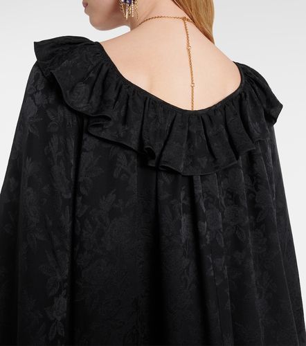 Chloé Abito corto in seta jacquard con volant - Chloe - Modalova