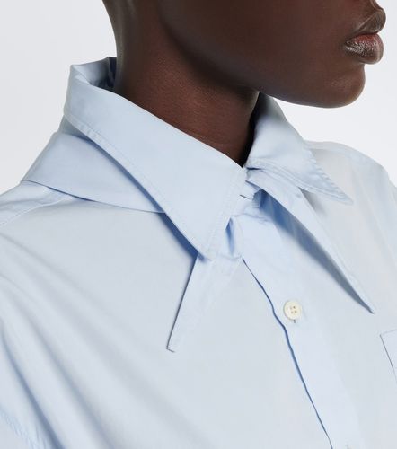Camisa de popelín de algodón con lazada - Prada - Modalova