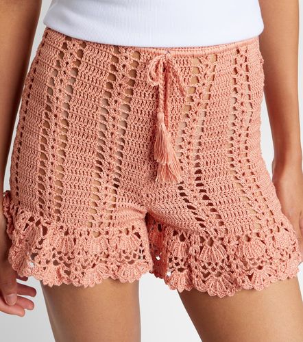 Shorts de croché de algodón con volantes - Anna Kosturova - Modalova