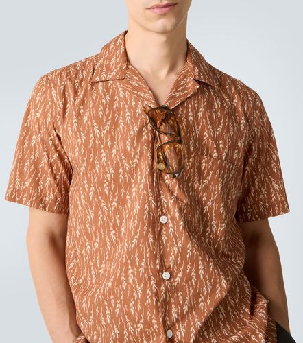 Printed cotton-blend bowling shirt - Canali - Modalova