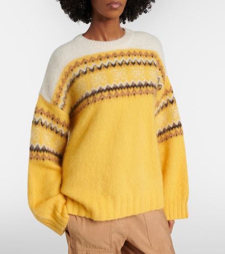 Fair Isle alpaca and wool-blend intarsia sweater - Ganni - Modalova