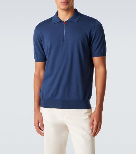 Polo de algodón con cremallera parcial - Kiton - Modalova