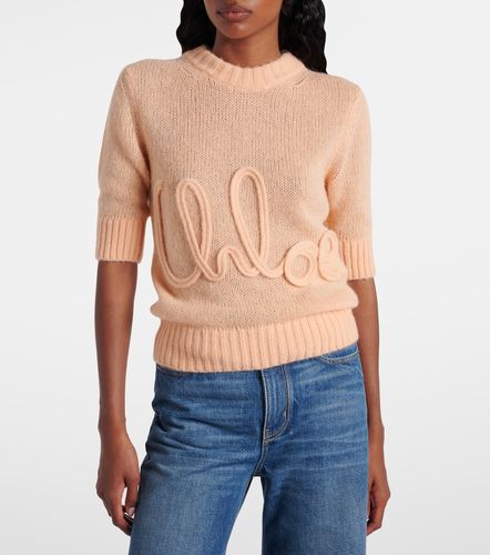 Chloe Logo alpaca and silk sweater - Chloe - Modalova