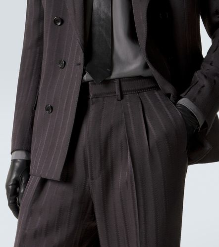 Pantaloni regular in jacquard a righe - Tom Ford - Modalova