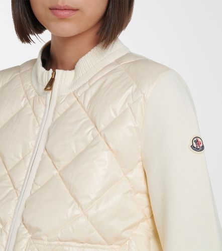 Cárdigan de algodón con paneles de plumas - Moncler - Modalova