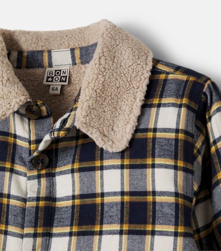 Sobrecamisa Piloti de algodón a cuadros con teddy - Bonton - Modalova