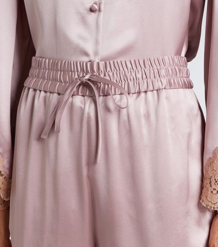 Pantaloni a gamba larga in seta - Valentino - Modalova