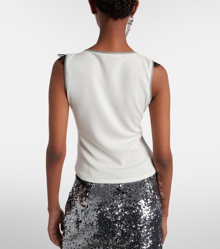 Top de jersey con encaje a capas - Jacques Wei - Modalova