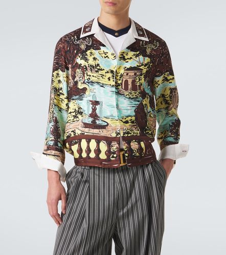 Versace Camicia in seta con stampa - Versace - Modalova