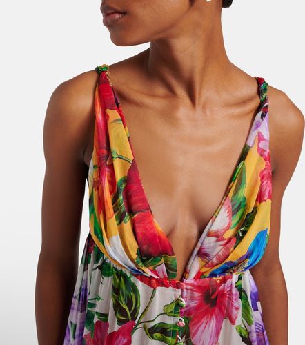 Top de chifón de seda floral - Dolce&Gabbana - Modalova