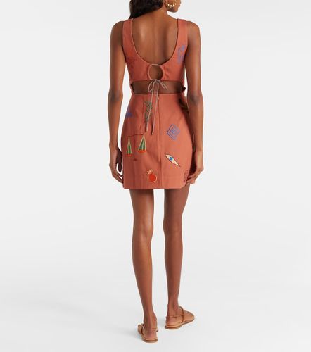 Dusty embroidered cotton minidress - Alemais - Modalova