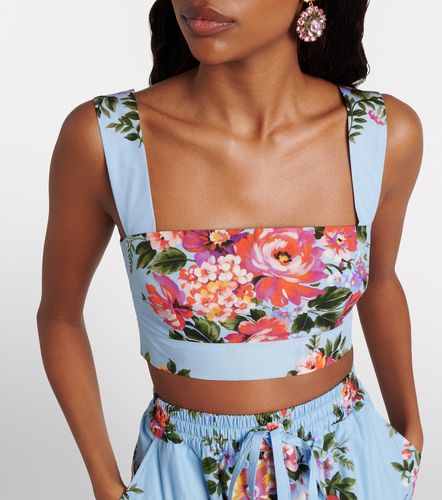 Crop top de algodón floral - Dolce&Gabbana - Modalova