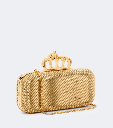 Clutch Knuckle de piel adornado - McQueen - Modalova