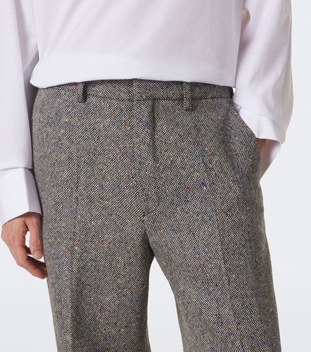 Checked wool straight pants - Dries Van Noten - Modalova