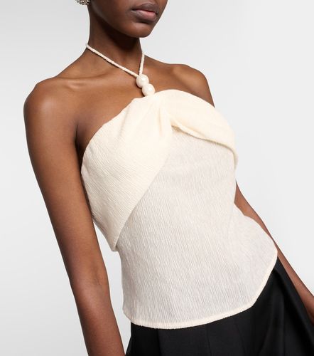 Embellished halterneck top - Magda Butrym - Modalova