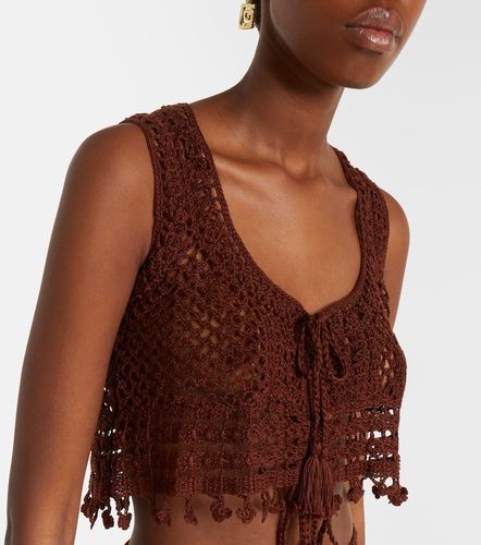 Crop top Marrakesh de croché de algodón - Anna Kosturova - Modalova