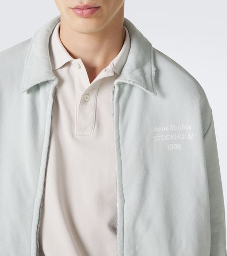 Logo cotton-blend zip-up sweatshirt - Acne Studios - Modalova