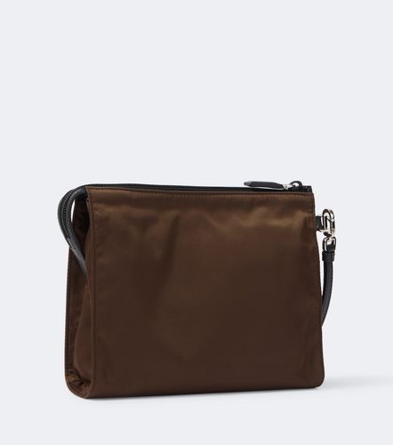 Re-Nylon leather-trimmed pouch - Prada - Modalova