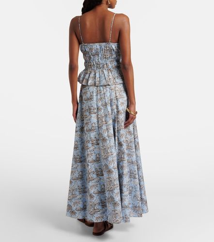 Falda larga de algodón floral - Staud - Modalova