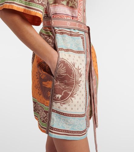 Alémais Vestido camisero Alberta de lino estampado - Alemais - Modalova