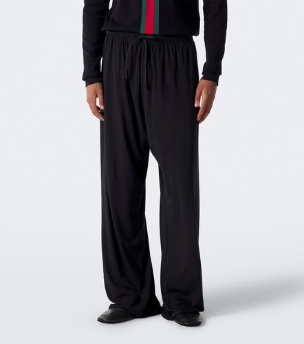 Pantaloni a gamba larga in jersey - Gucci - Modalova