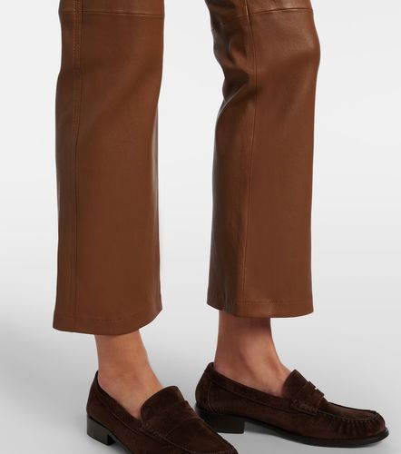 Pantalones bootcut cropped de piel - Joseph - Modalova