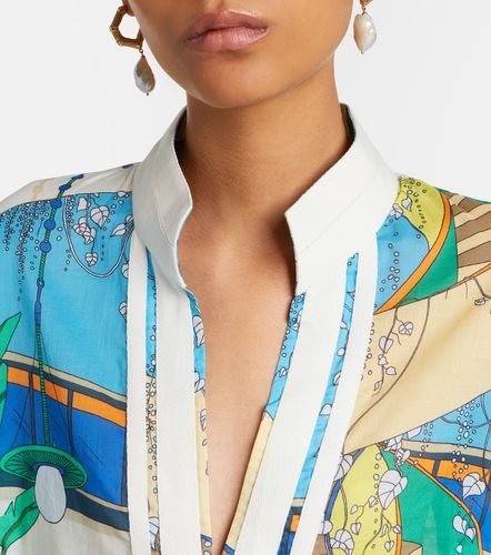 Printed cotton voile tunic - Tory Burch - Modalova